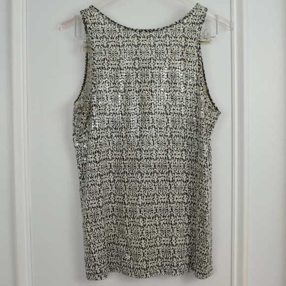 J Crew Sunlit Sequin Tank Top Women XS Career Versatile Layer Neutral Sleeveless - Picture 3 of 8